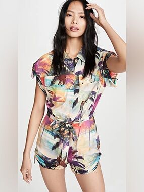 Le superbe tropical print romper sz S